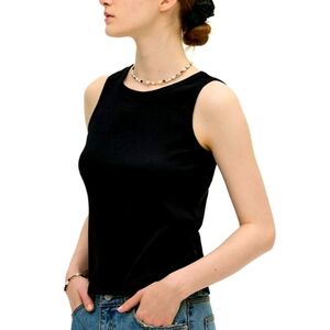 Fashion tee tank top medium black